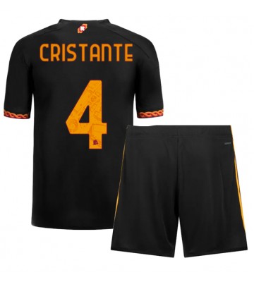 AS Roma Bryan Cristante #4 Koszulka Trzecich Dziecięca 2023-24 Krótki Rękaw (+ Krótkie spodenki)